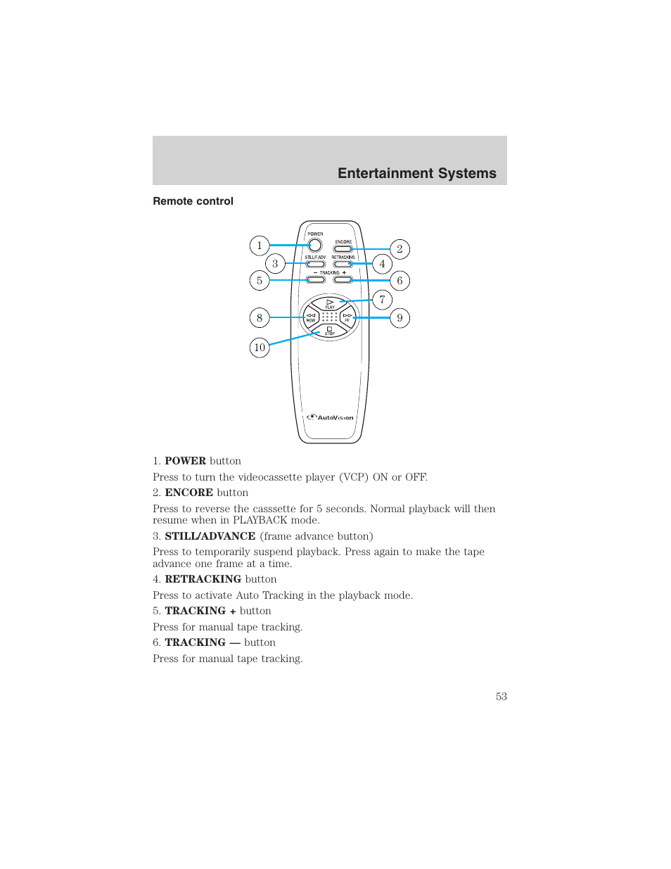Entertainment systems | FORD 2002 E-450 v.2 User Manual | Page 53 / 256