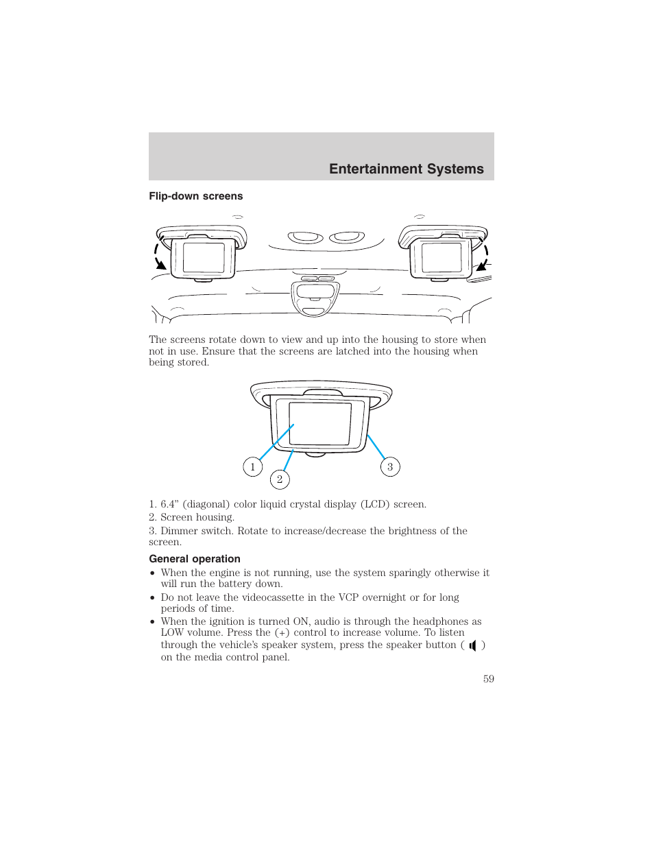 Entertainment systems | FORD 2002 E-450 v.2 User Manual | Page 59 / 256