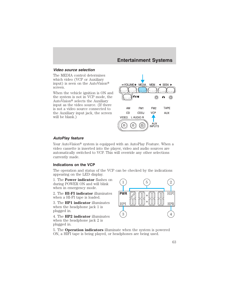 Entertainment systems | FORD 2002 E-450 v.2 User Manual | Page 63 / 256
