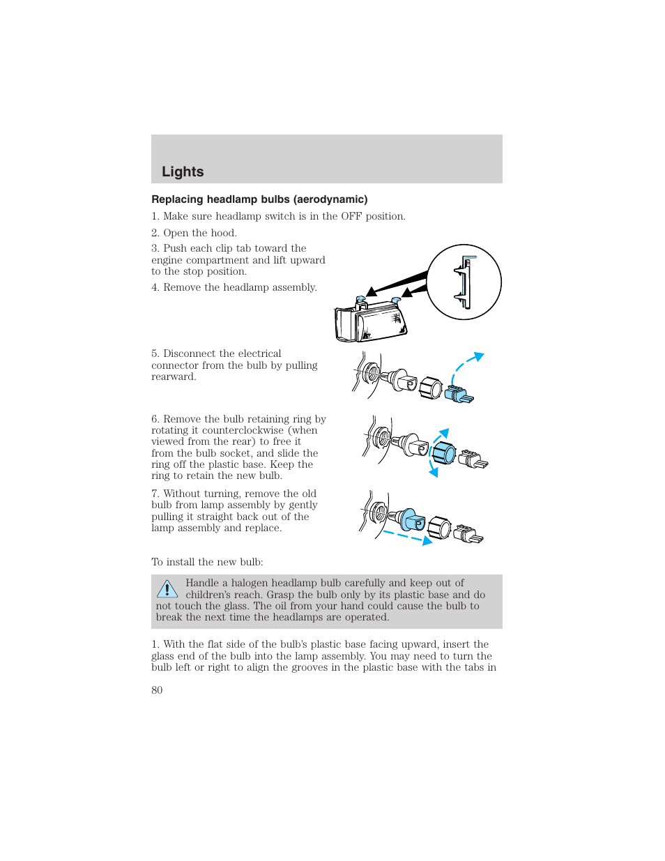 Lights | FORD 2002 E-450 v.2 User Manual | Page 80 / 256