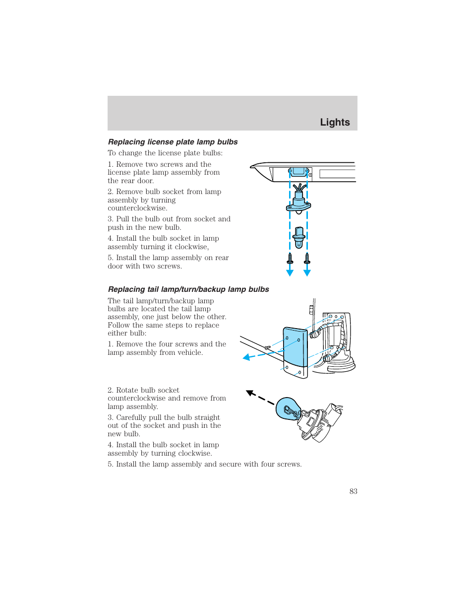 Lights | FORD 2002 E-450 v.2 User Manual | Page 83 / 256