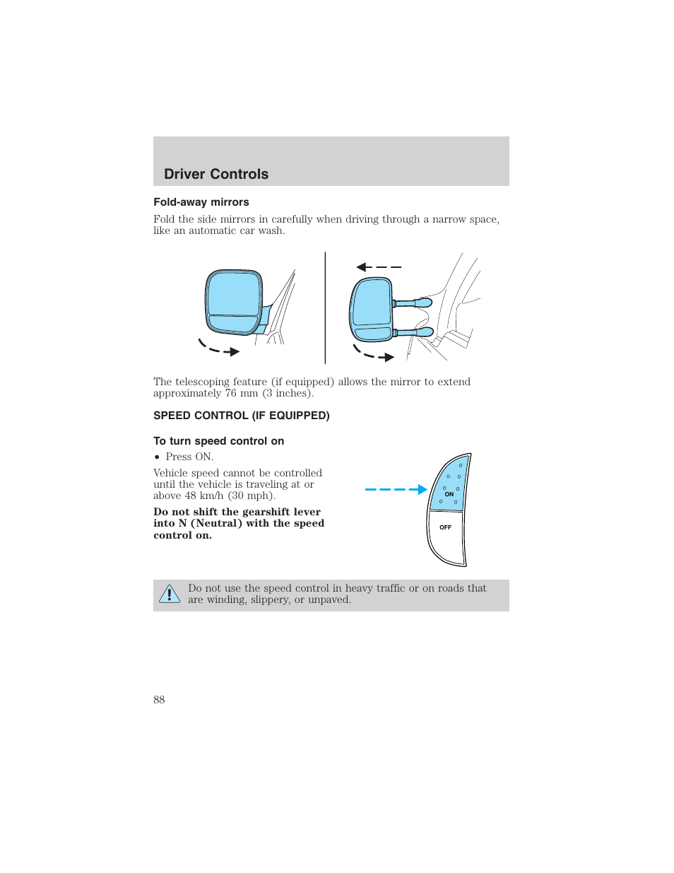 Driver controls | FORD 2002 E-450 v.2 User Manual | Page 88 / 256