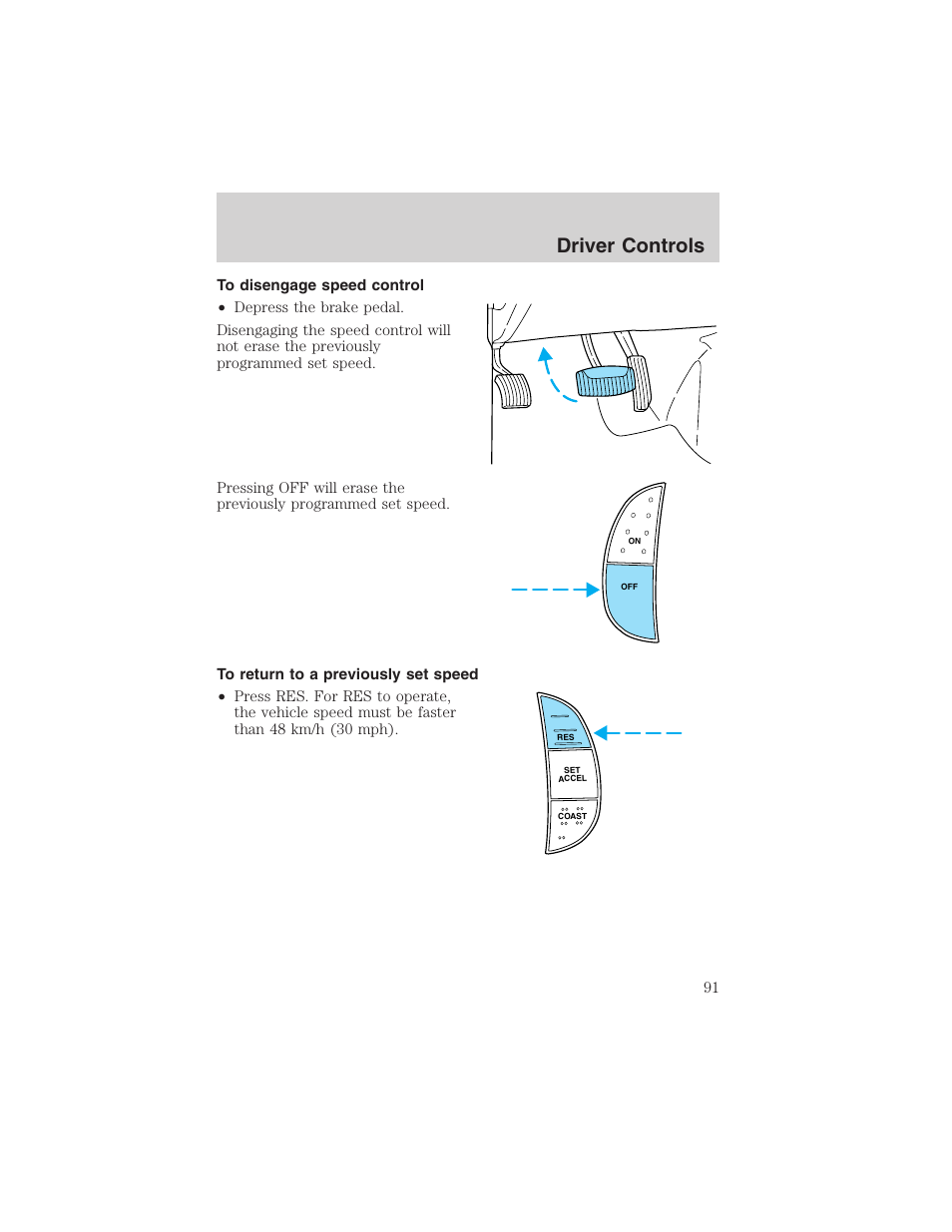 Driver controls | FORD 2002 E-450 v.2 User Manual | Page 91 / 256