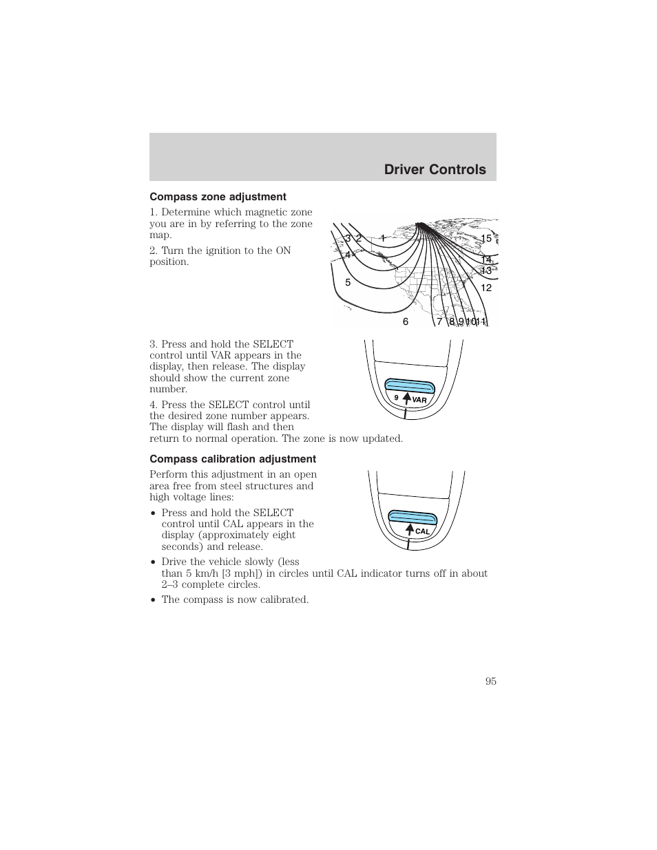 Driver controls | FORD 2002 E-450 v.2 User Manual | Page 95 / 256