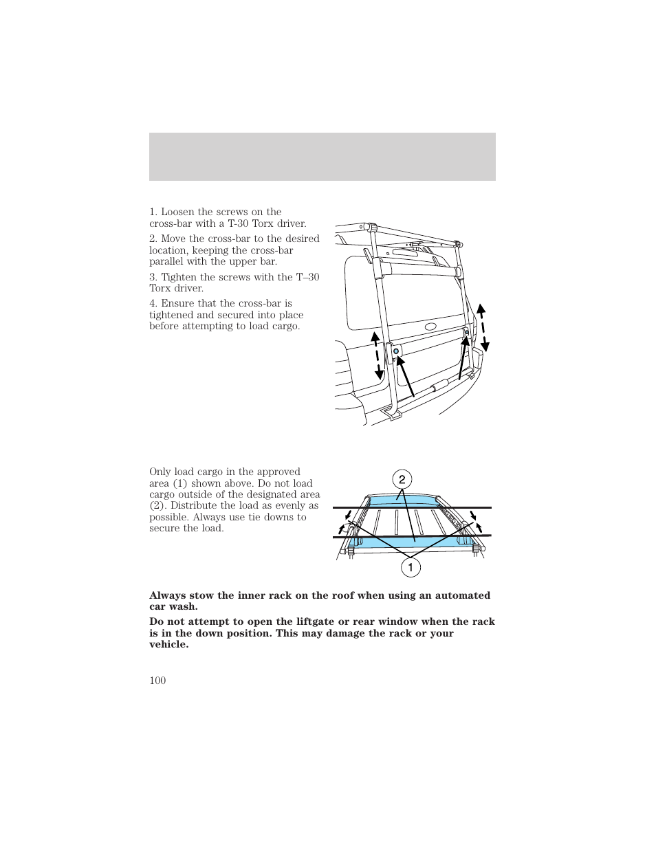Driver controls | FORD 2002 Escape v.1 User Manual | Page 100 / 280