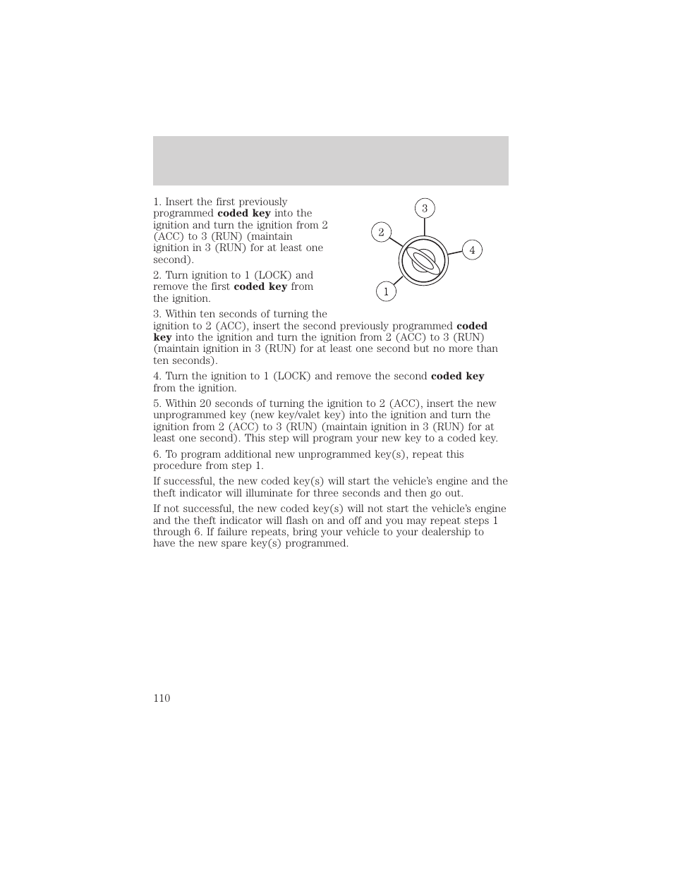 Locks and security | FORD 2002 Escape v.1 User Manual | Page 110 / 280