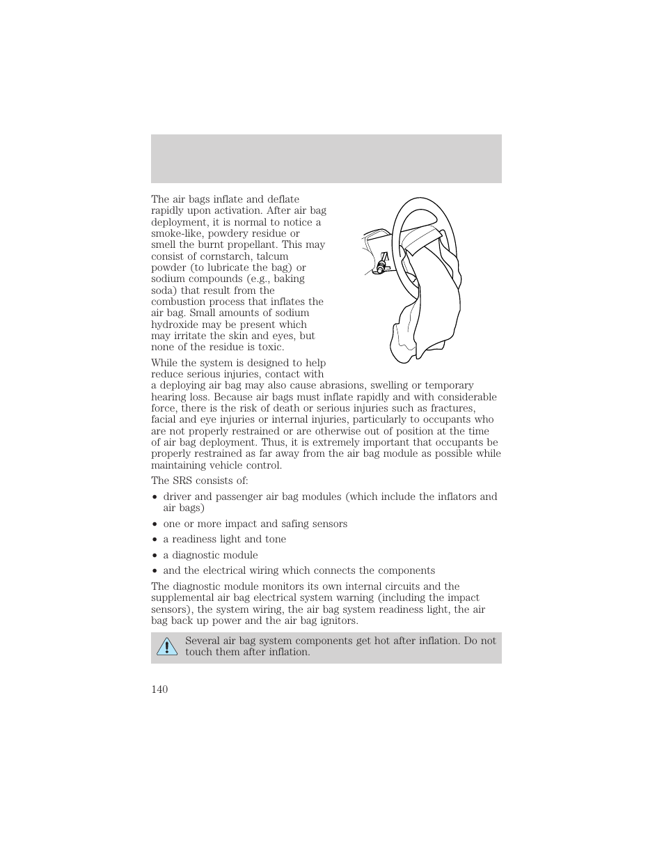 Seating and safety restraints | FORD 2002 Escape v.1 User Manual | Page 140 / 280