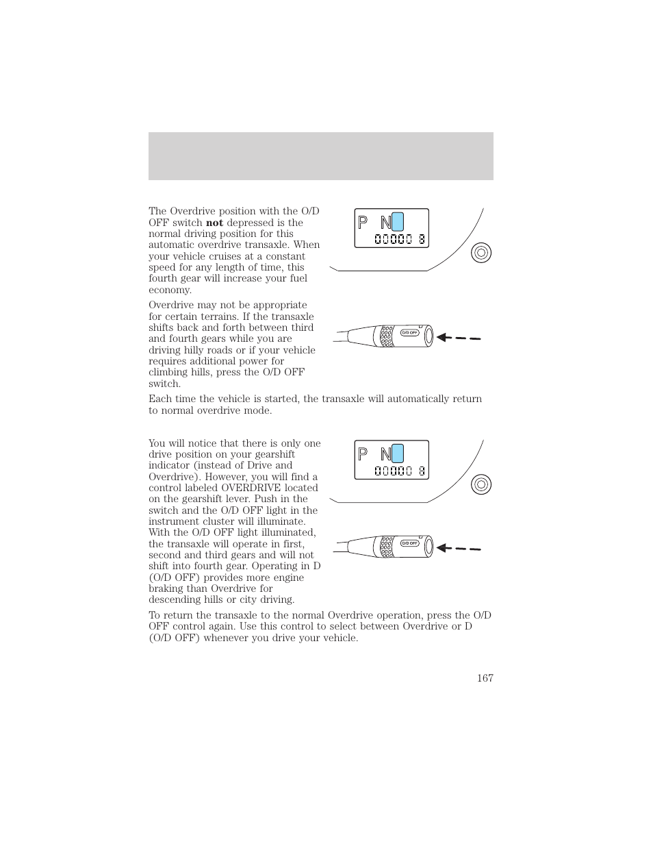 R d 2 1, Driving | FORD 2002 Escape v.1 User Manual | Page 167 / 280