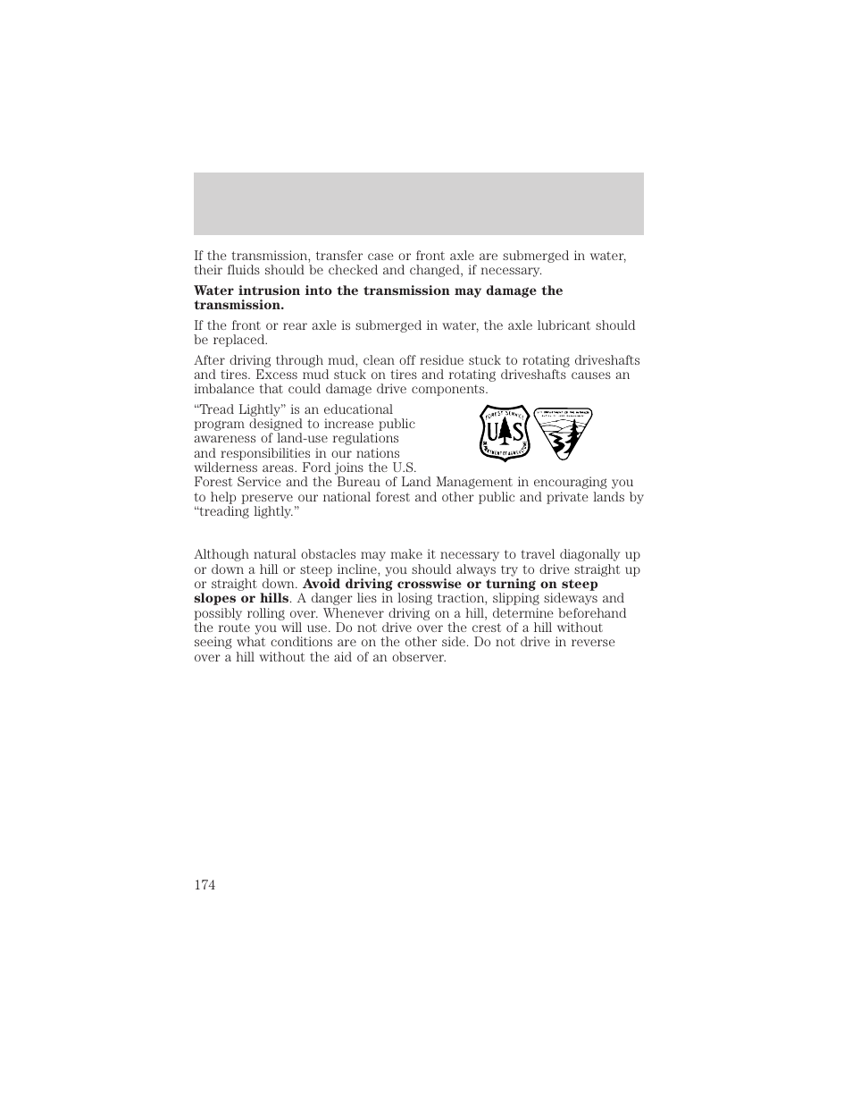 Driving | FORD 2002 Escape v.1 User Manual | Page 174 / 280