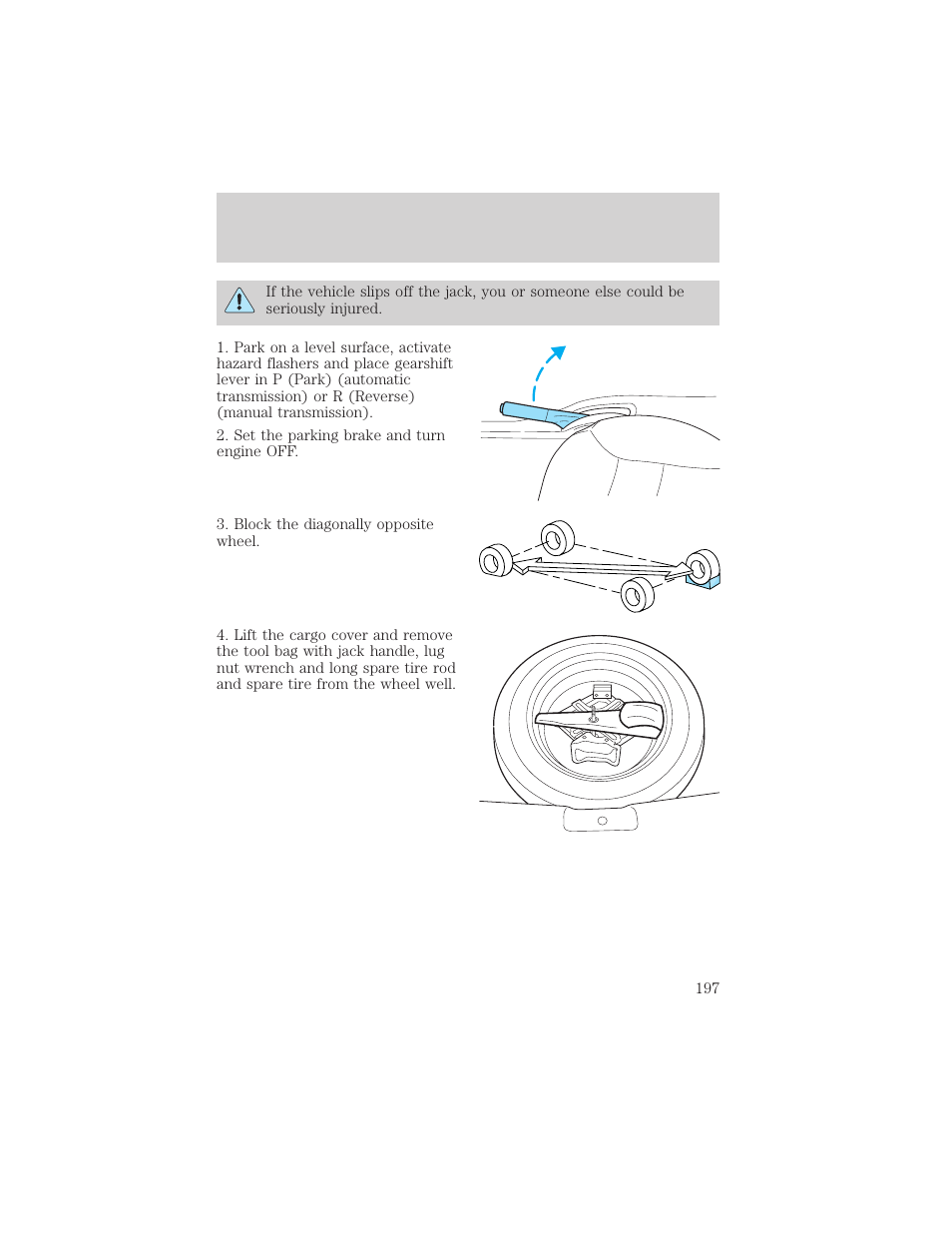 Roadside emergencies | FORD 2002 Escape v.1 User Manual | Page 197 / 280