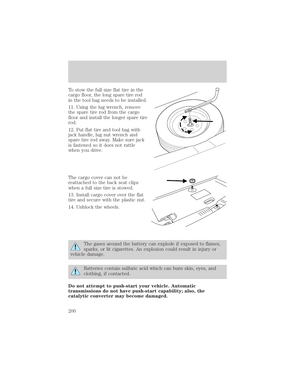 Roadside emergencies | FORD 2002 Escape v.1 User Manual | Page 200 / 280