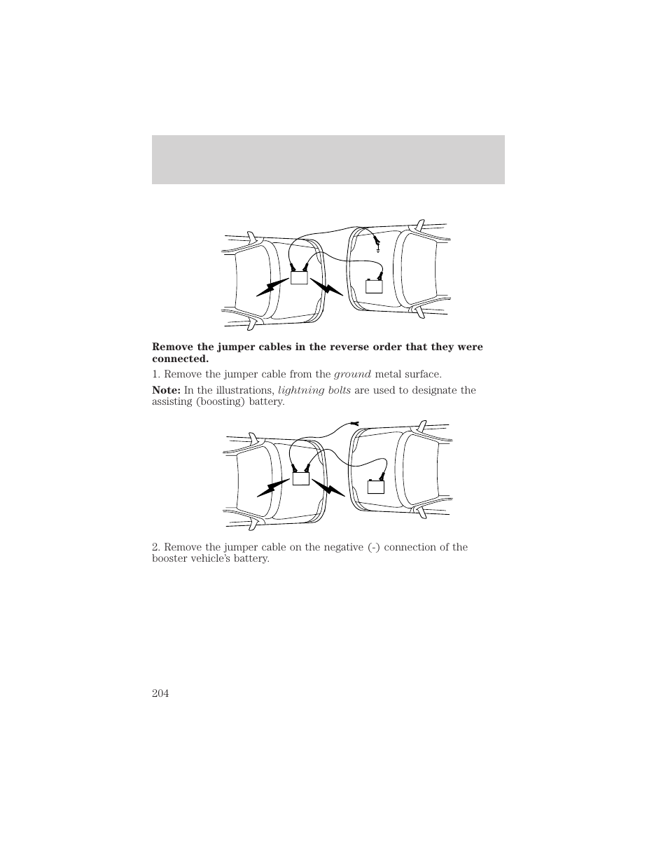 Roadside emergencies | FORD 2002 Escape v.1 User Manual | Page 204 / 280