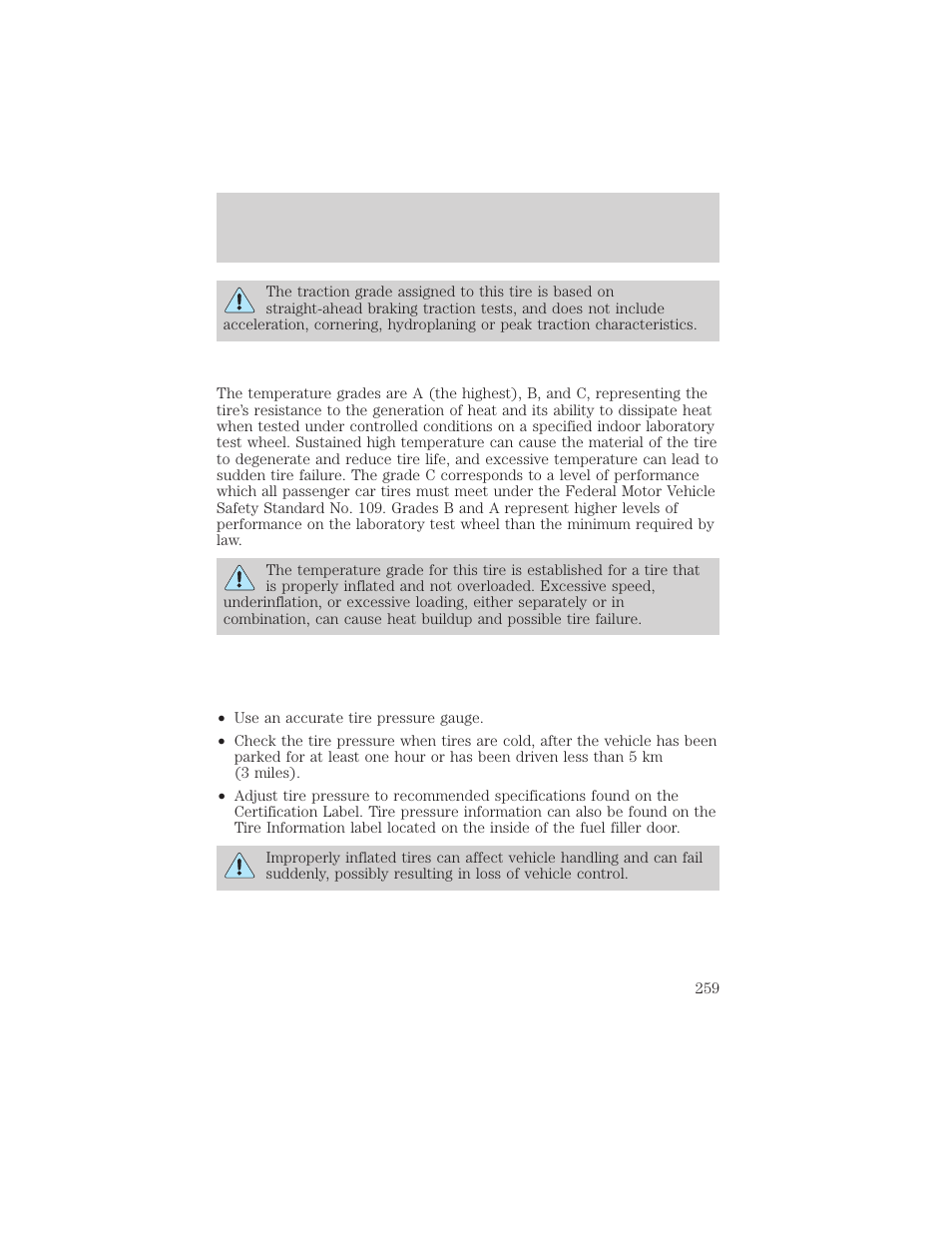 Maintenance and specifications | FORD 2002 Escape v.1 User Manual | Page 259 / 280