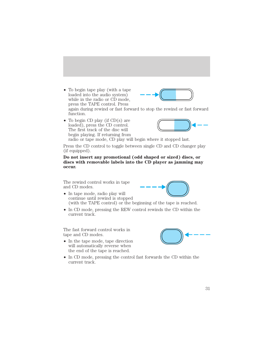 Entertainment systems | FORD 2002 Escape v.1 User Manual | Page 31 / 280