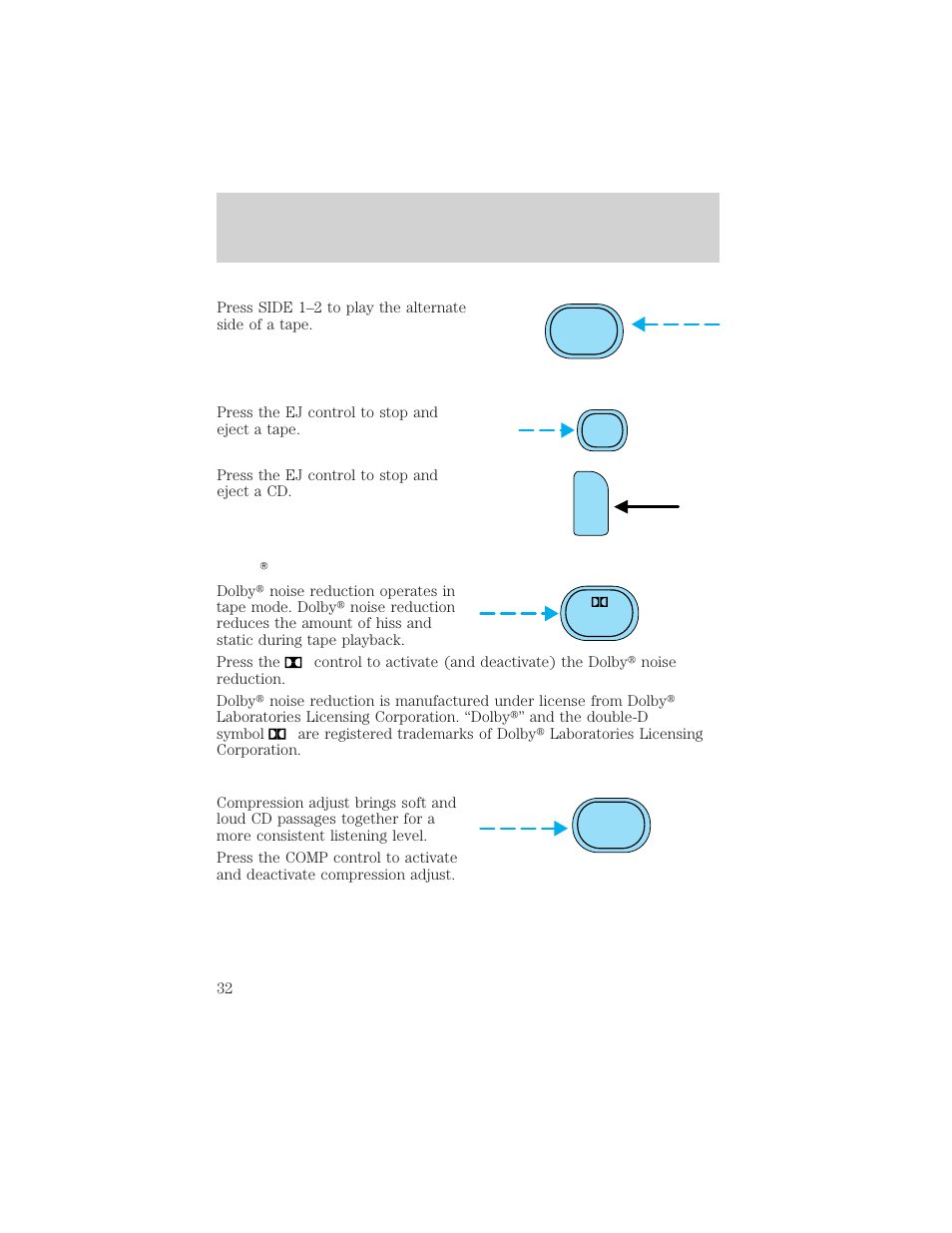 Entertainment systems | FORD 2002 Escape v.1 User Manual | Page 32 / 280