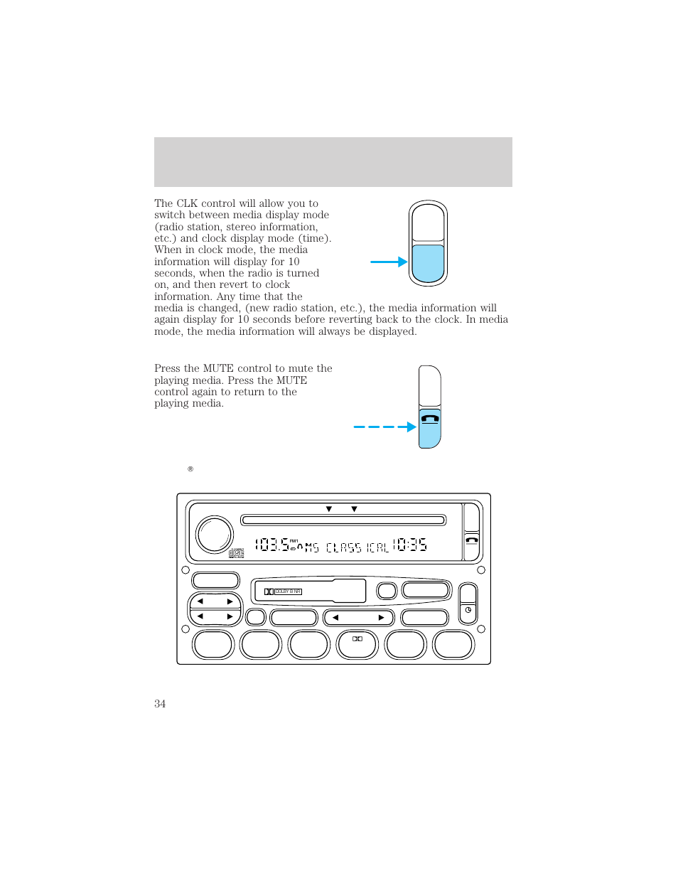 Auto clk, Entertainment systems | FORD 2002 Escape v.1 User Manual | Page 34 / 280