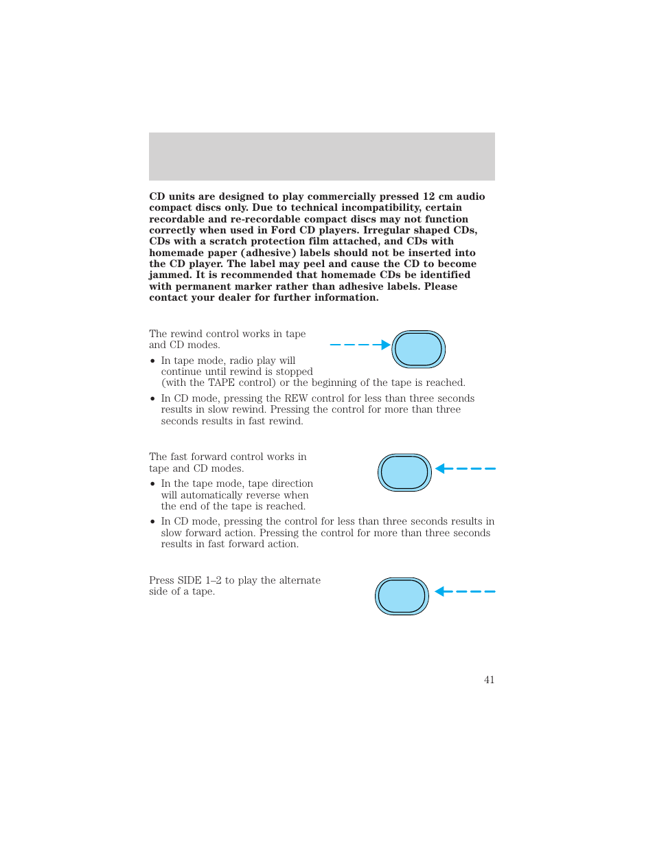 Entertainment systems | FORD 2002 Escape v.1 User Manual | Page 41 / 280