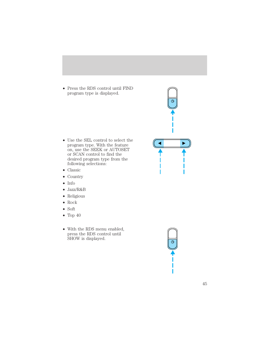 Entertainment systems | FORD 2002 Escape v.1 User Manual | Page 45 / 280