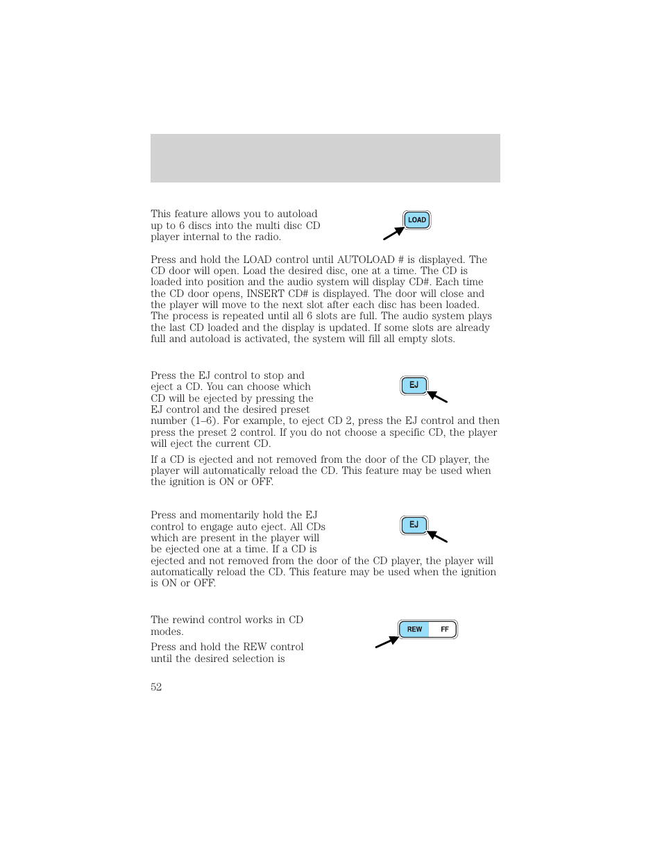 Entertainment systems | FORD 2002 Escape v.1 User Manual | Page 52 / 280