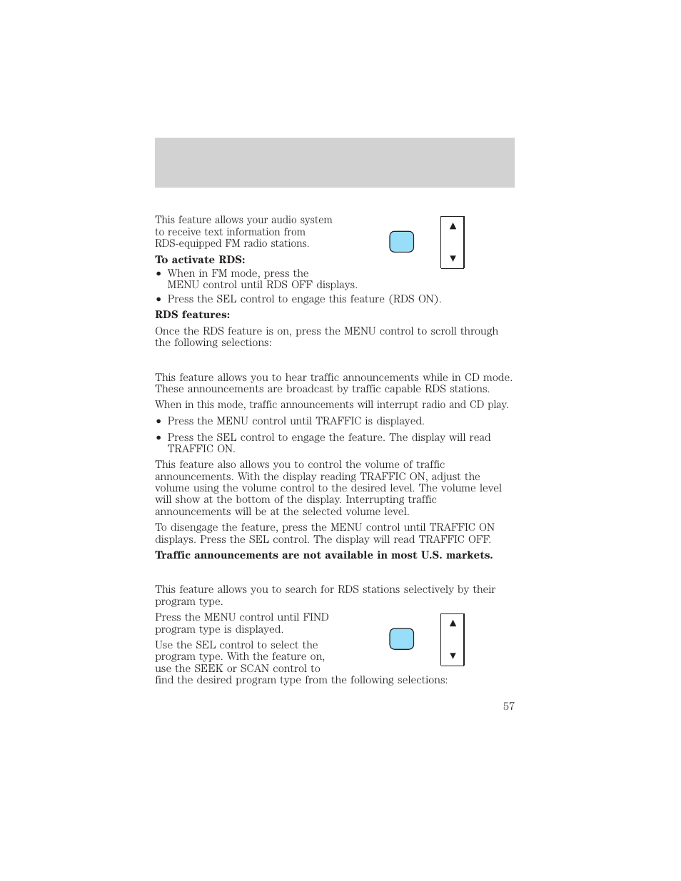 Entertainment systems | FORD 2002 Escape v.1 User Manual | Page 57 / 280