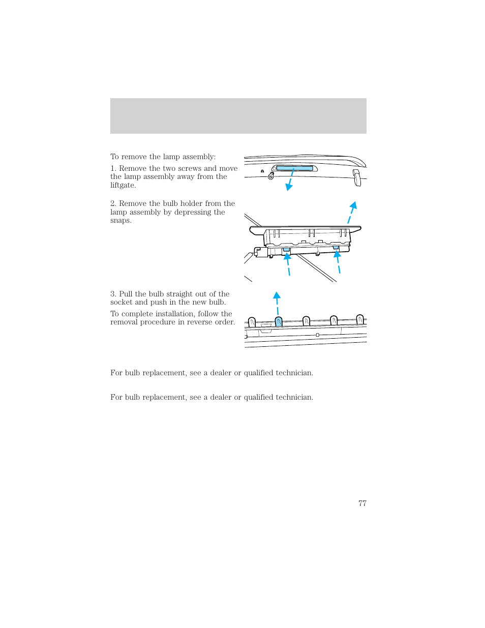 Lights | FORD 2002 Escape v.1 User Manual | Page 77 / 280