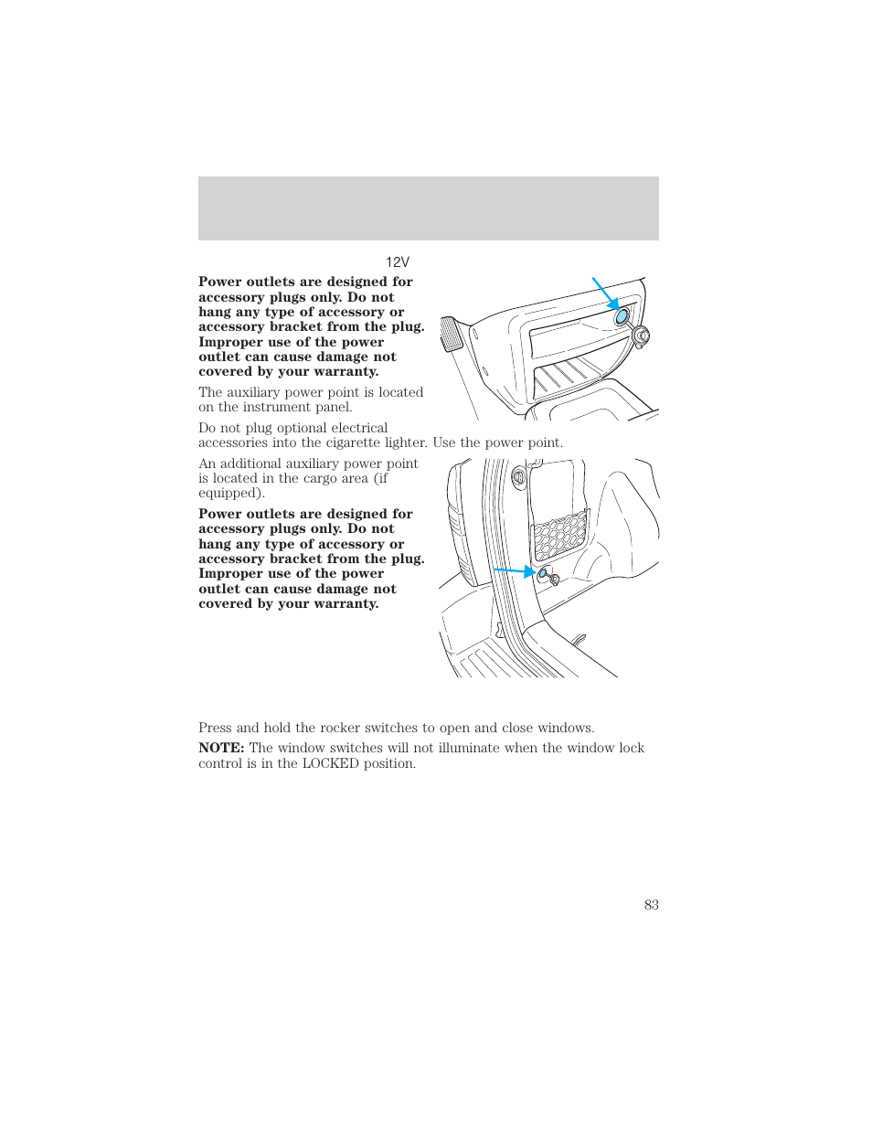 Driver controls | FORD 2002 Escape v.1 User Manual | Page 83 / 280