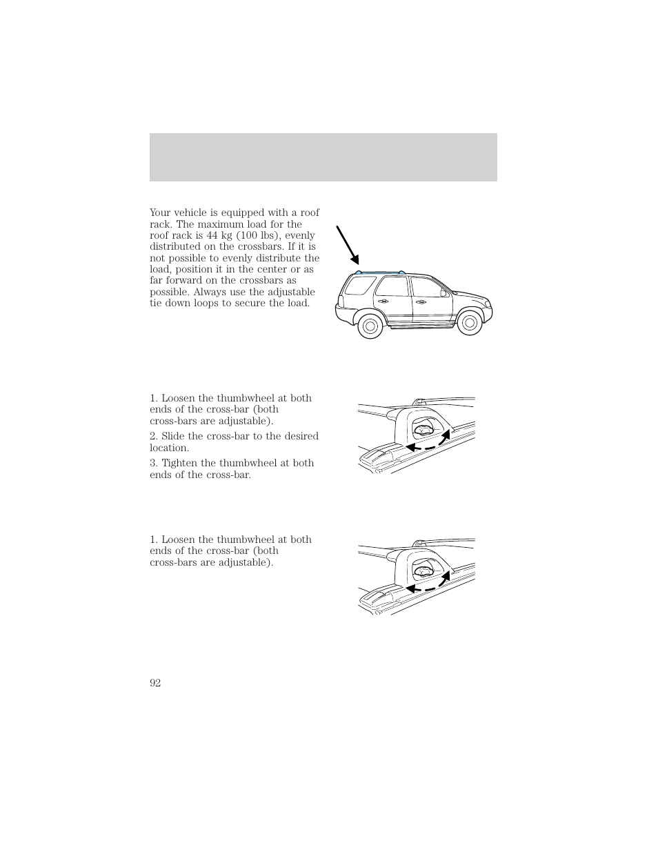 Driver controls | FORD 2002 Escape v.1 User Manual | Page 92 / 280