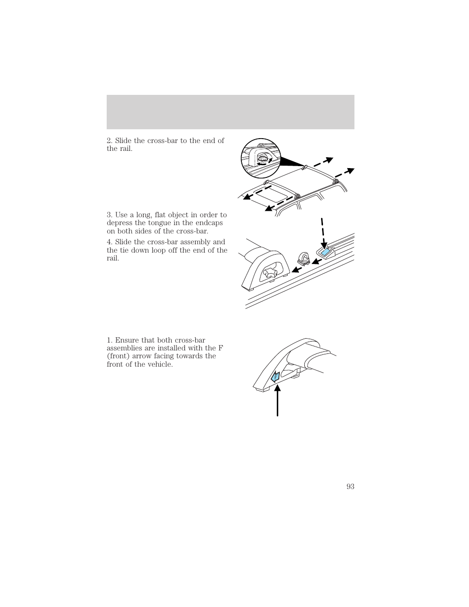 Driver controls | FORD 2002 Escape v.1 User Manual | Page 93 / 280