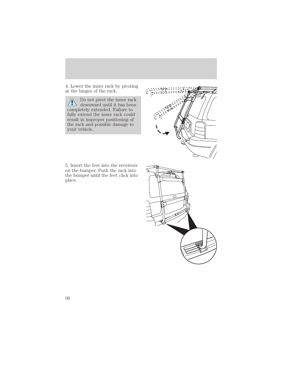 Driver controls | FORD 2002 Escape v.1 User Manual | Page 96 / 280