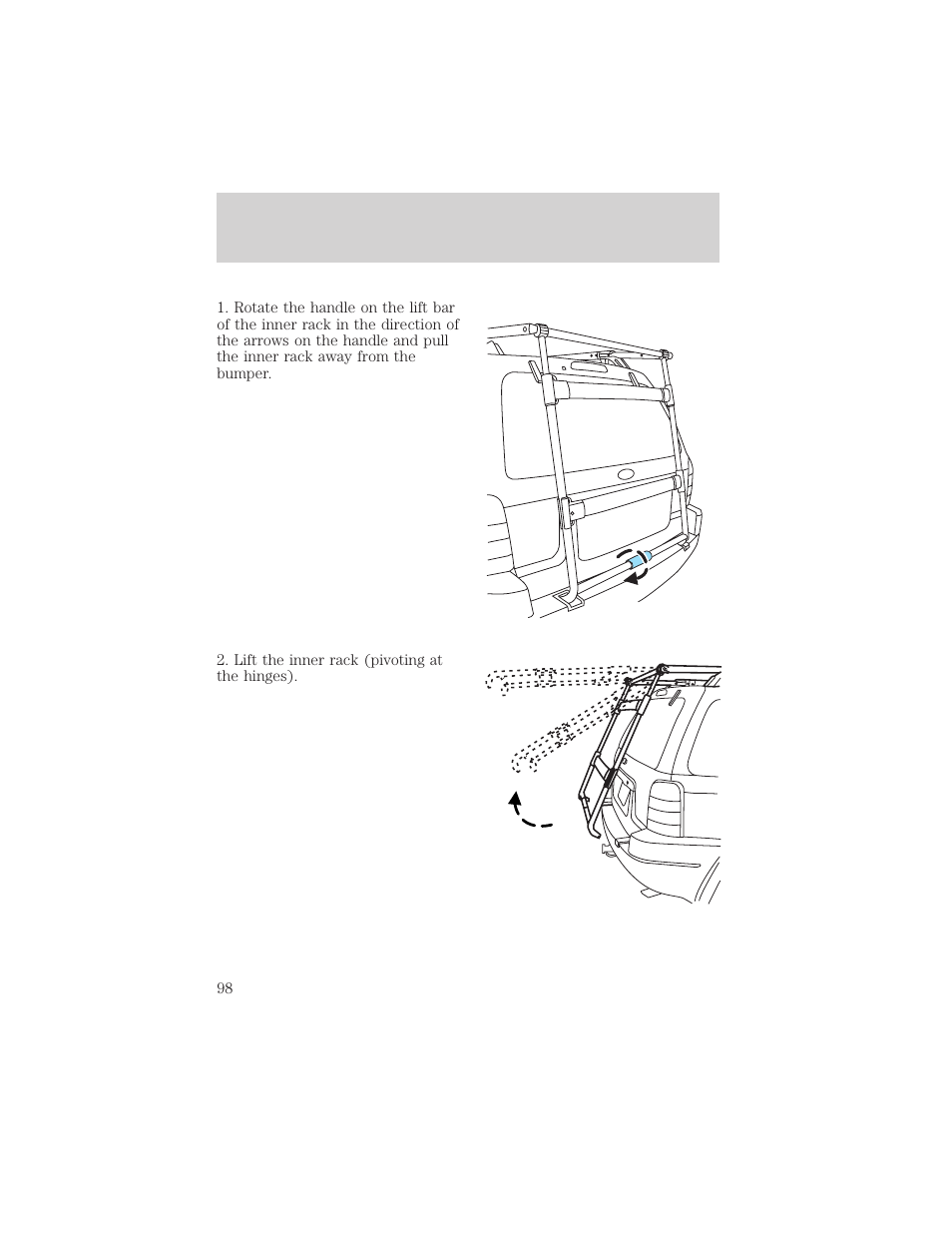 Driver controls | FORD 2002 Escape v.1 User Manual | Page 98 / 280