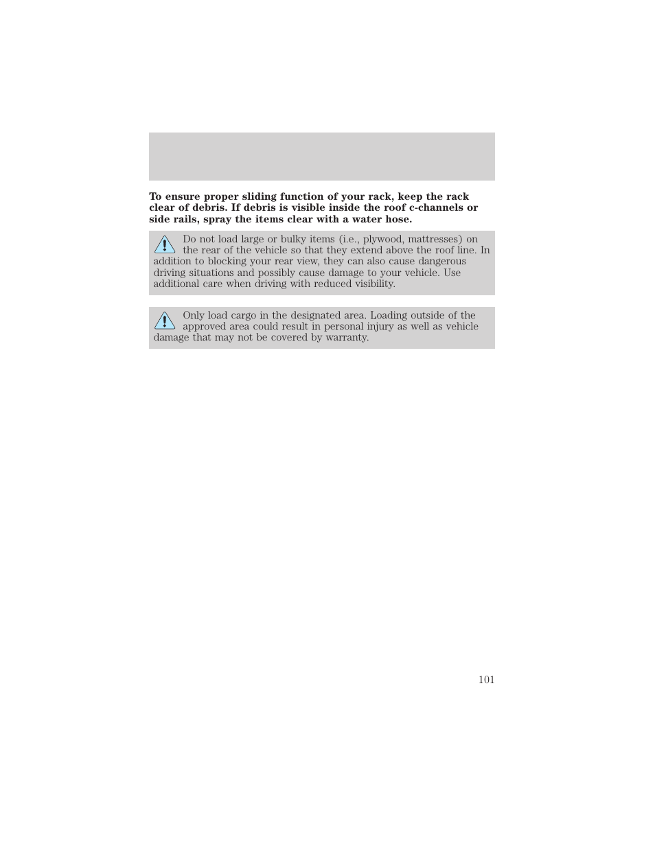 Driver controls | FORD 2002 Escape v.2 User Manual | Page 101 / 280