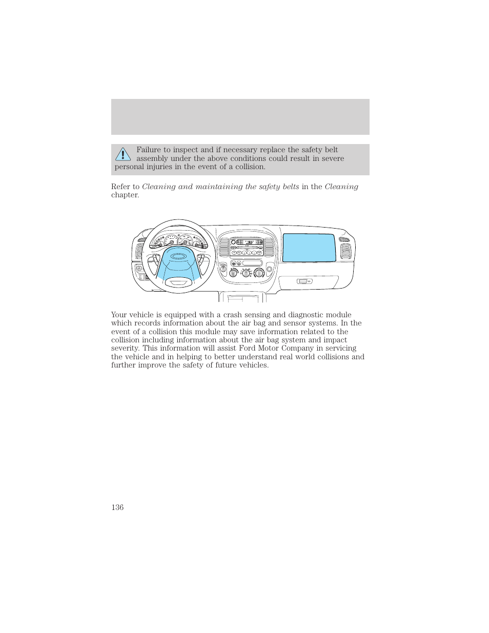 Seating and safety restraints | FORD 2002 Escape v.2 User Manual | Page 136 / 280