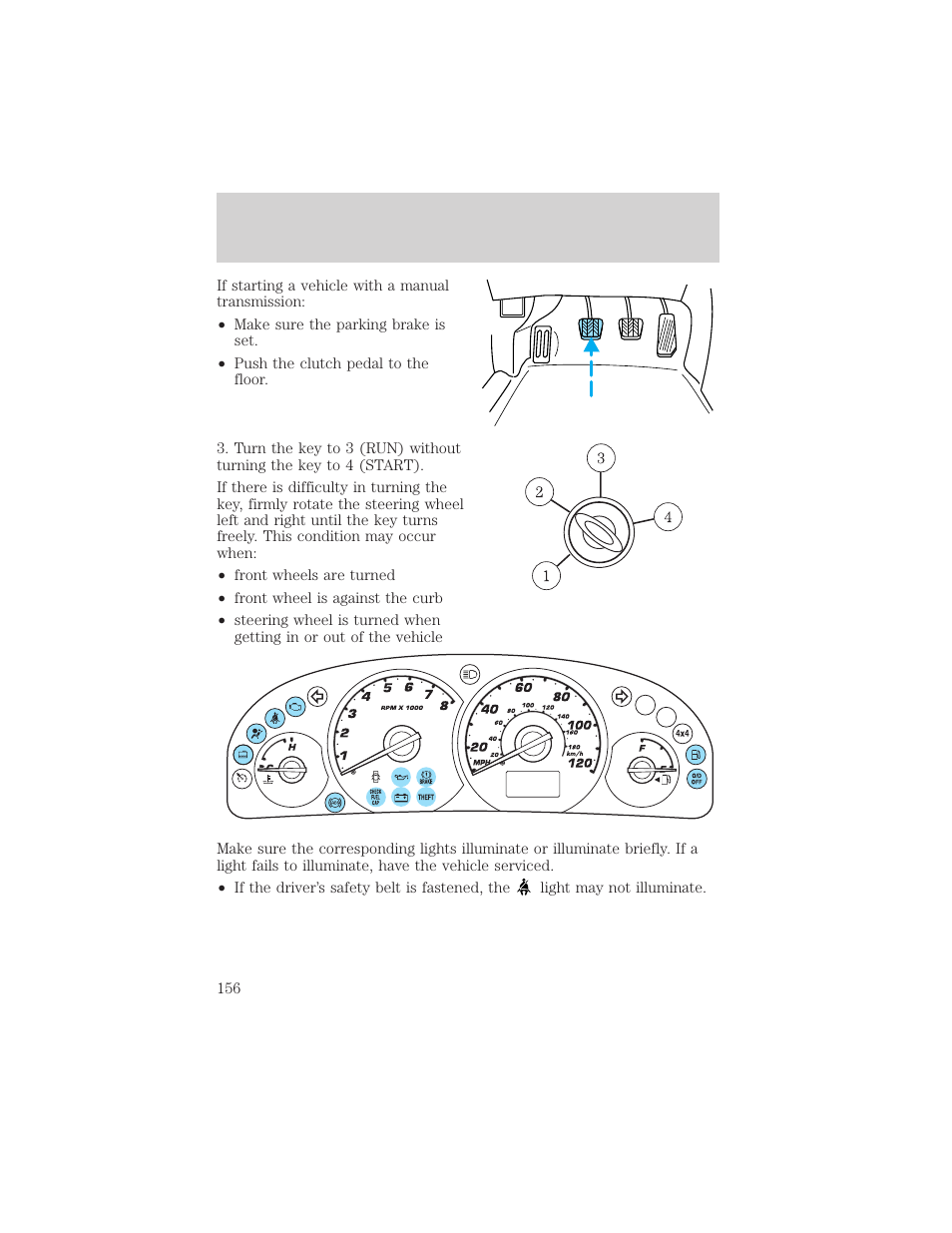 Driving | FORD 2002 Escape v.2 User Manual | Page 156 / 280