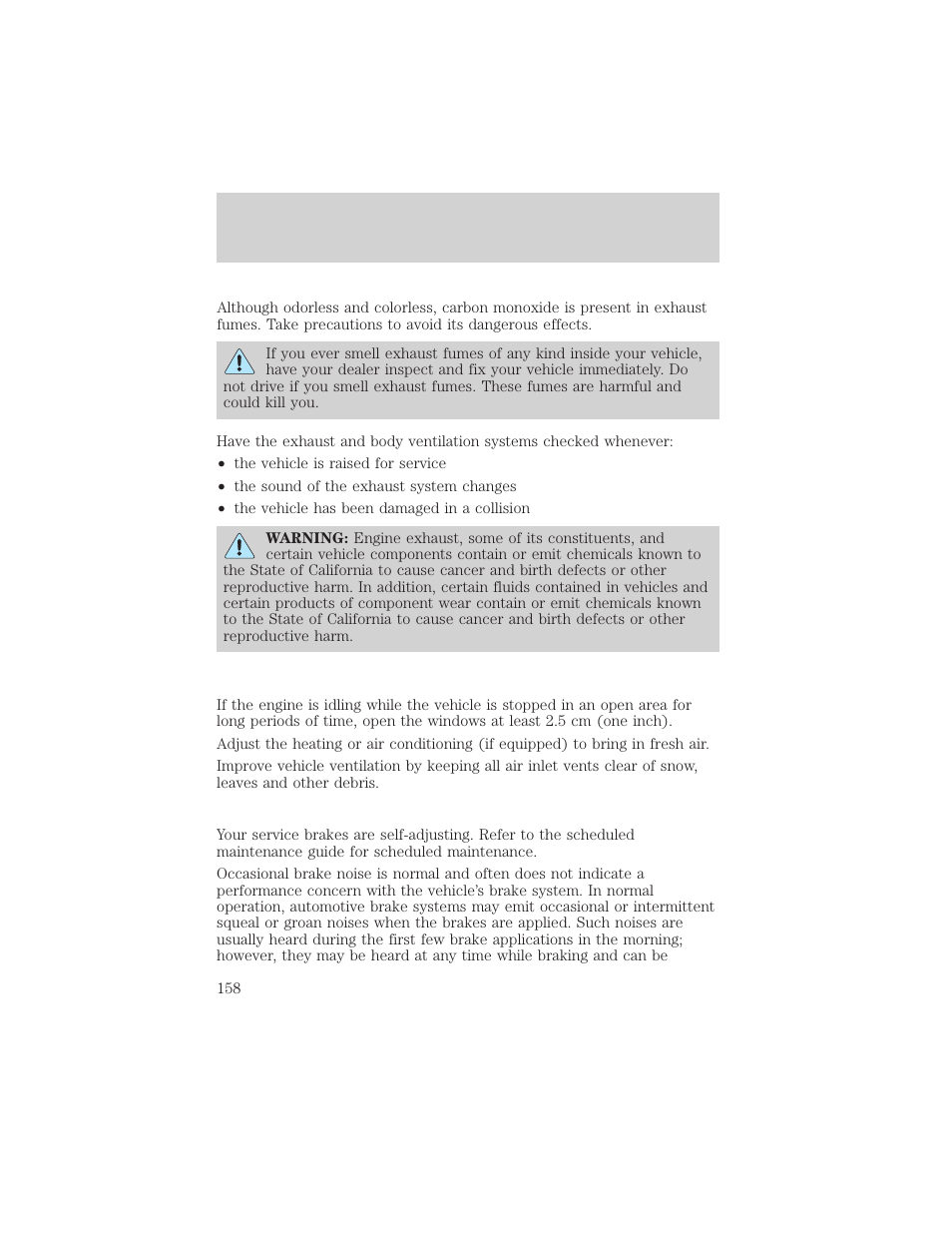 Driving | FORD 2002 Escape v.2 User Manual | Page 158 / 280
