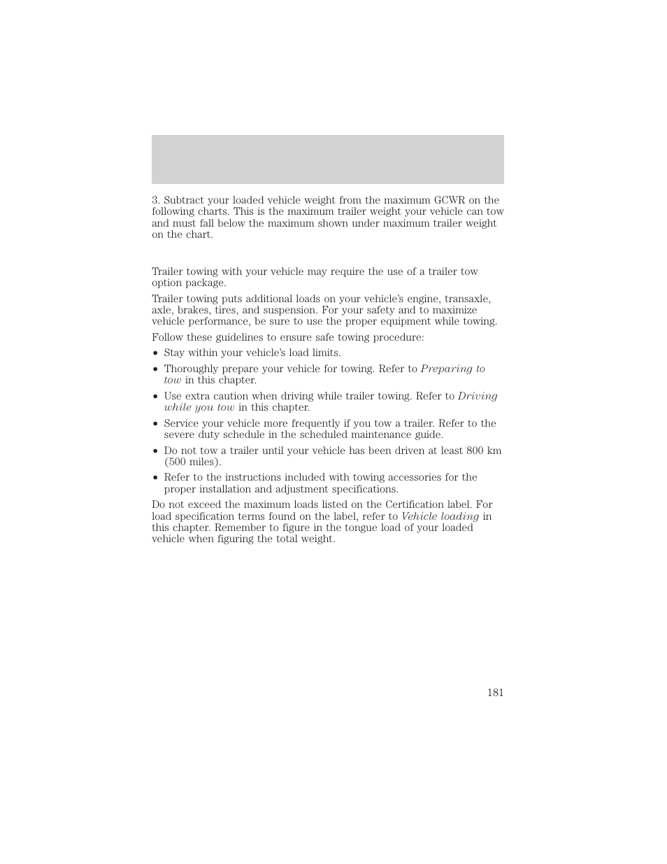 Driving | FORD 2002 Escape v.2 User Manual | Page 181 / 280