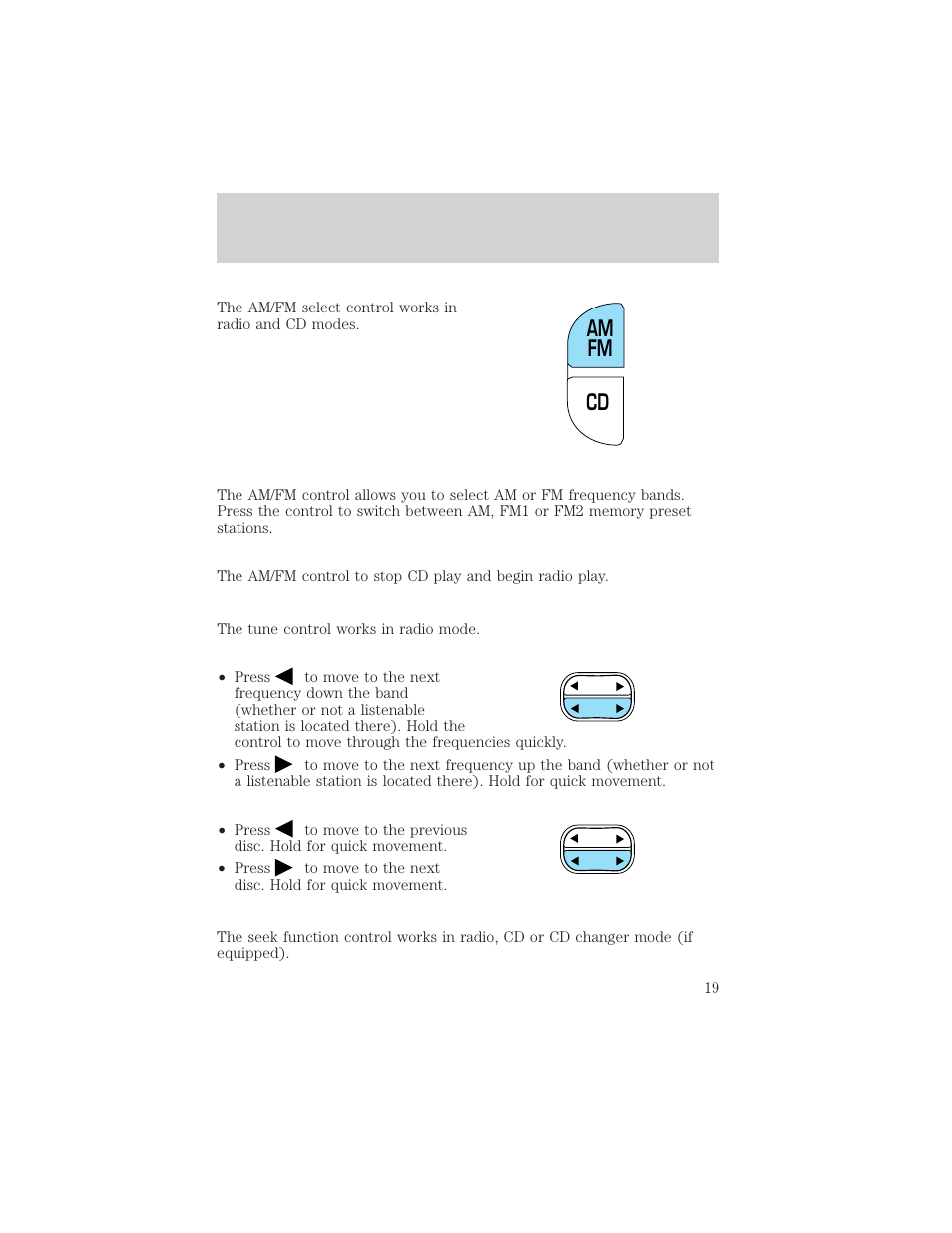 Cd am fm, Entertainment systems | FORD 2002 Escape v.2 User Manual | Page 19 / 280