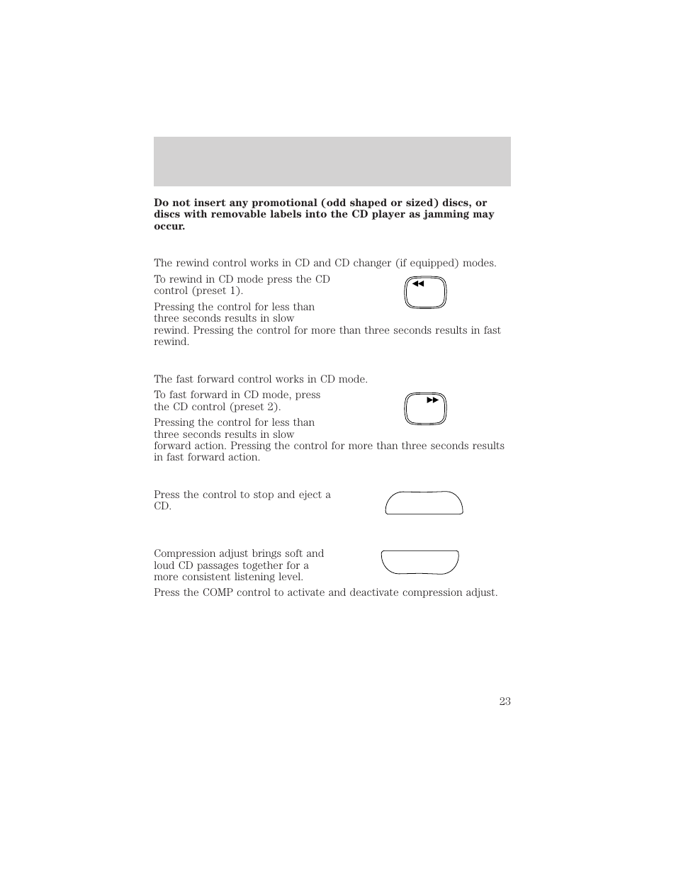 Ej comp entertainment systems | FORD 2002 Escape v.2 User Manual | Page 23 / 280