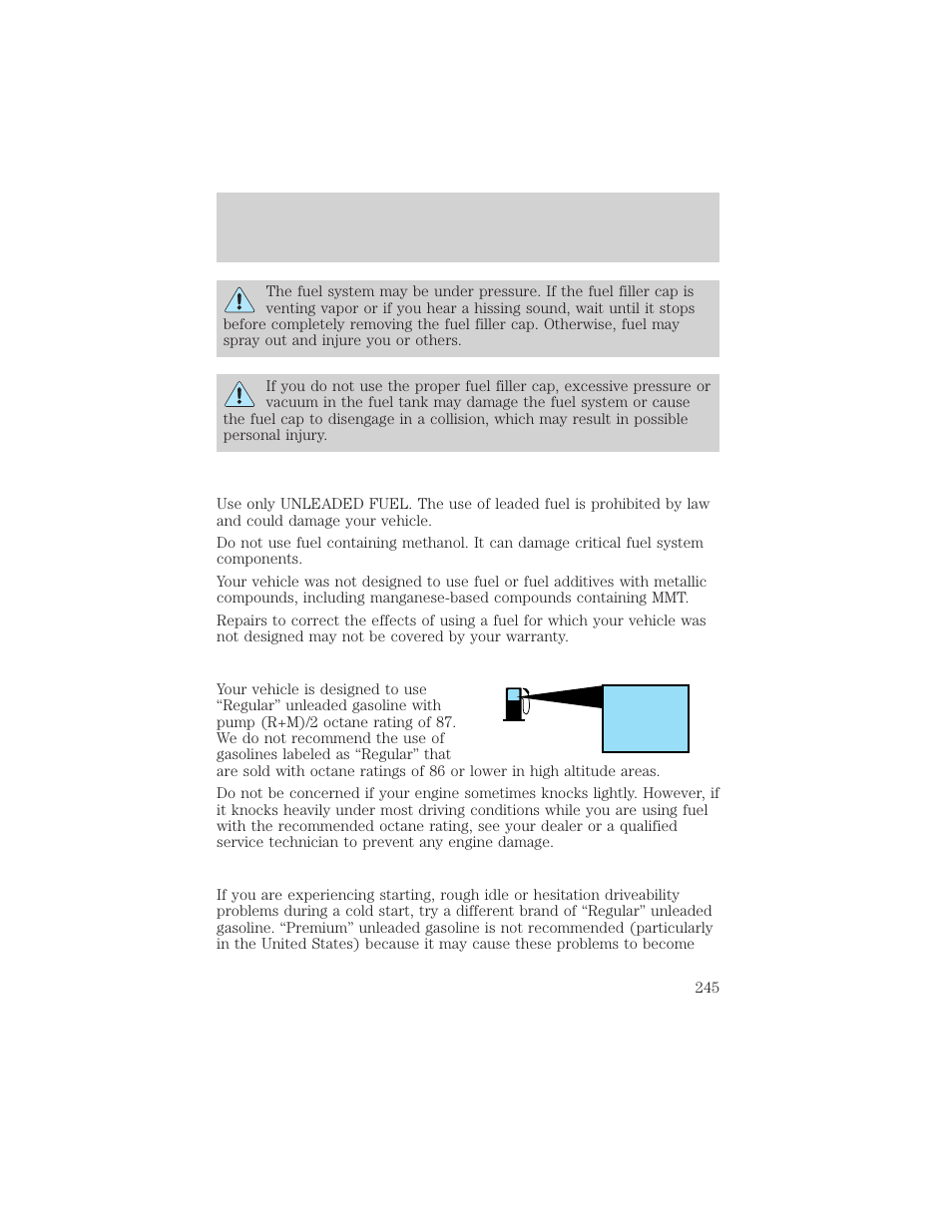FORD 2002 Escape v.2 User Manual | Page 245 / 280