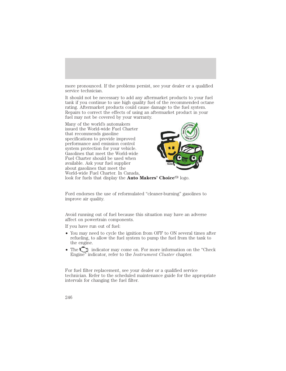 Maintenance and specifications | FORD 2002 Escape v.2 User Manual | Page 246 / 280