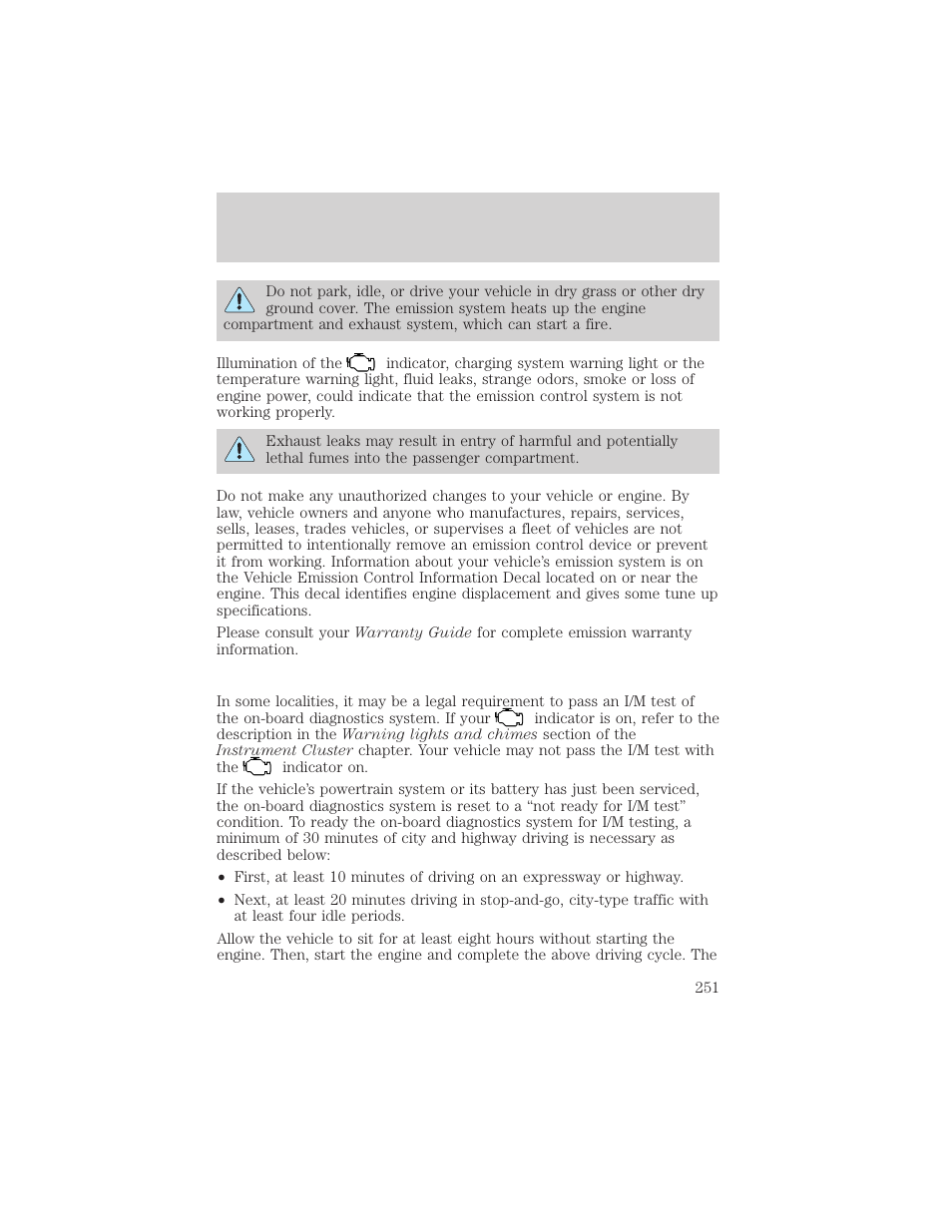 Maintenance and specifications | FORD 2002 Escape v.2 User Manual | Page 251 / 280
