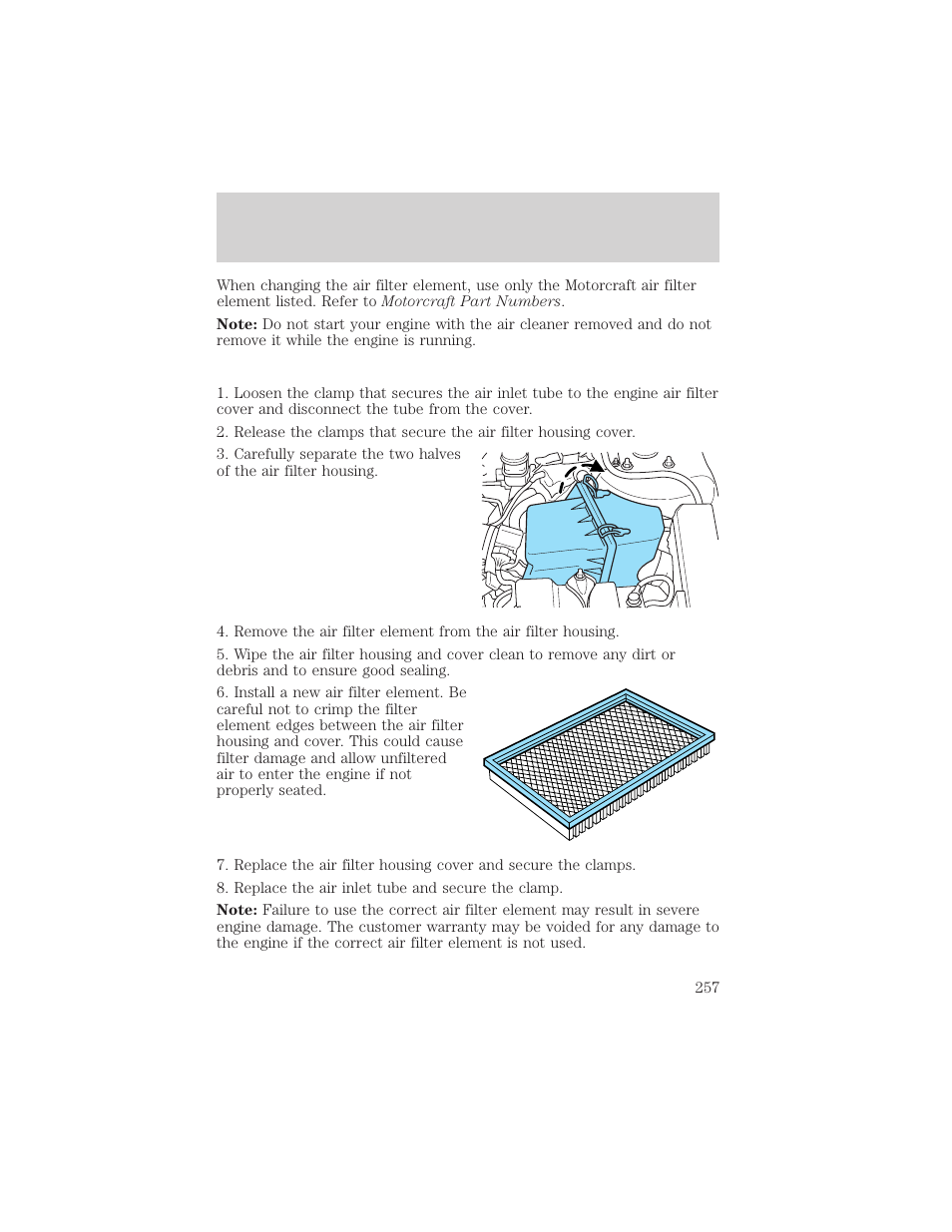 Maintenance and specifications | FORD 2002 Escape v.2 User Manual | Page 257 / 280