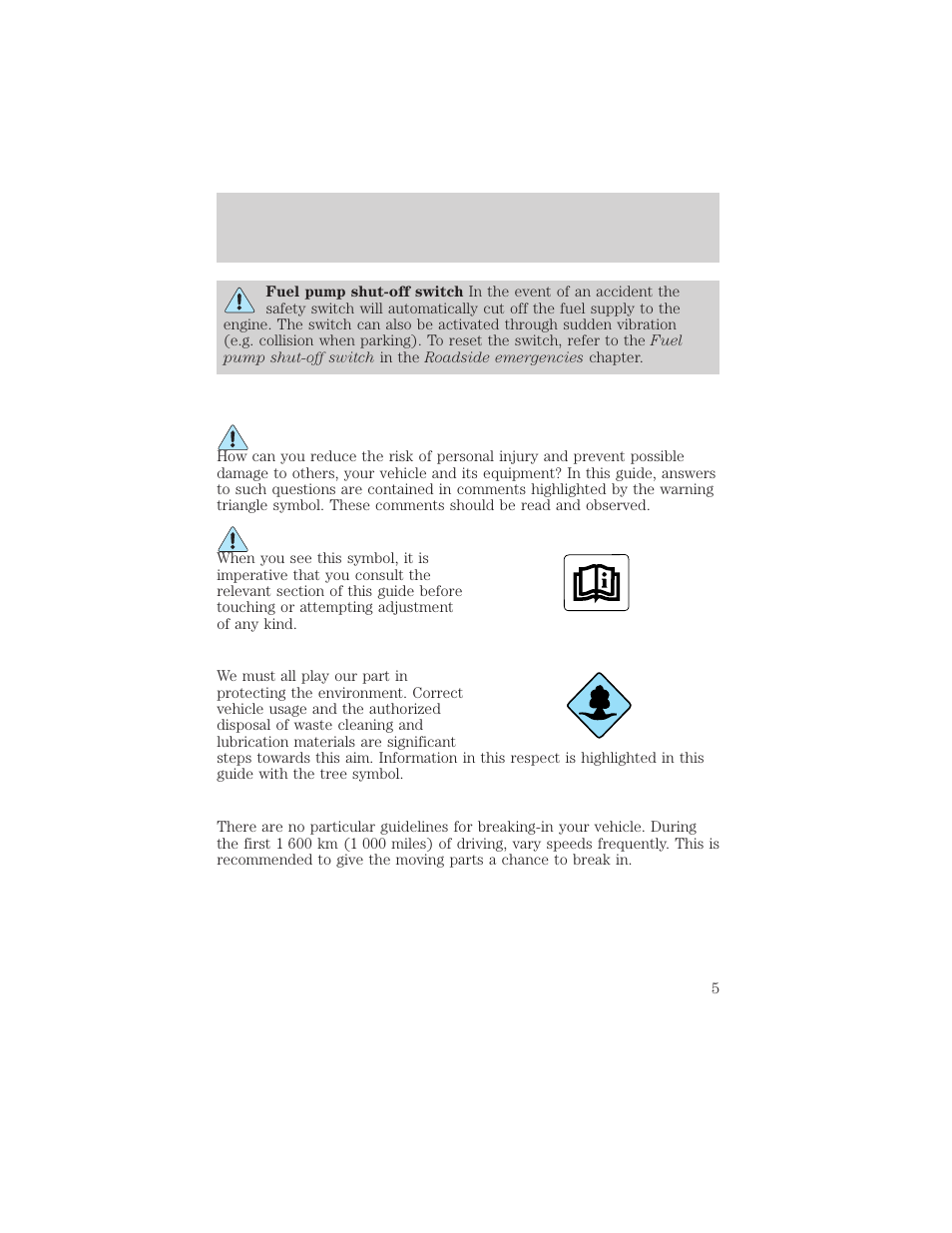 Introduction | FORD 2002 Escape v.2 User Manual | Page 5 / 280