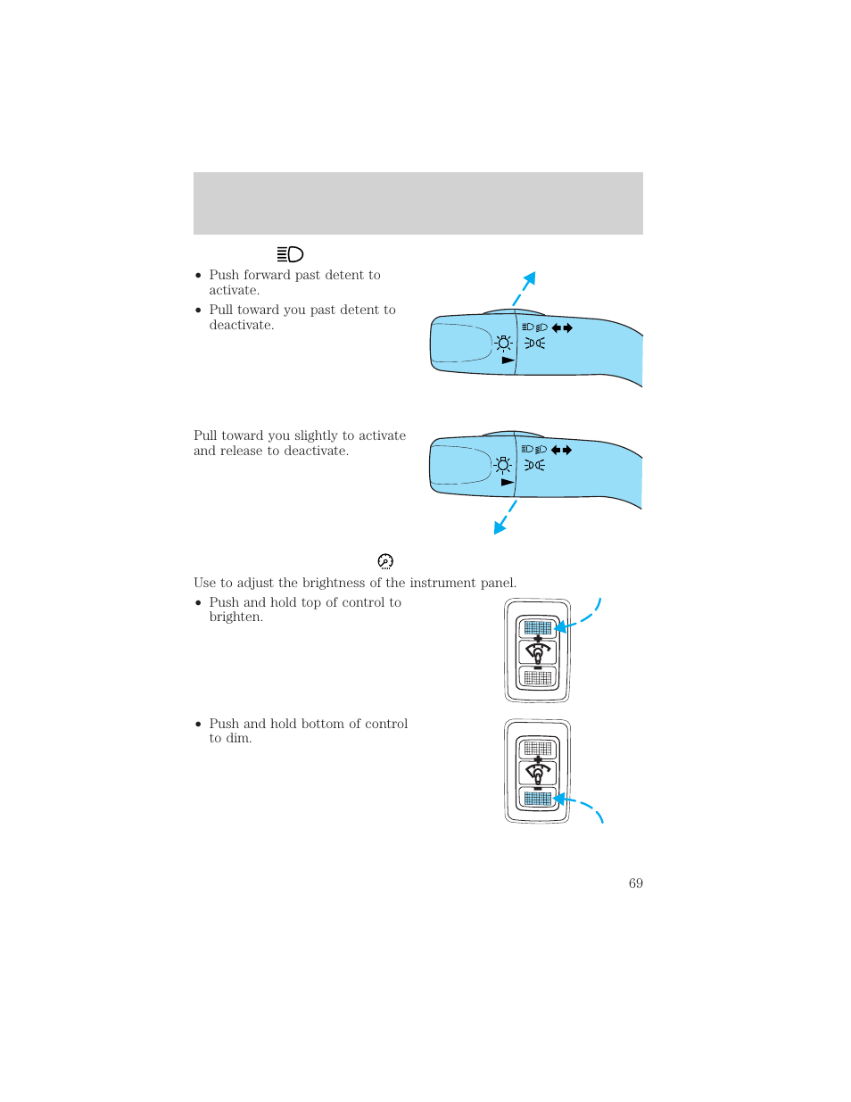 Lights | FORD 2002 Escape v.2 User Manual | Page 69 / 280