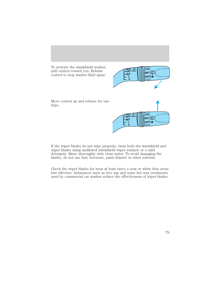 Driver controls | FORD 2002 Escape v.2 User Manual | Page 79 / 280