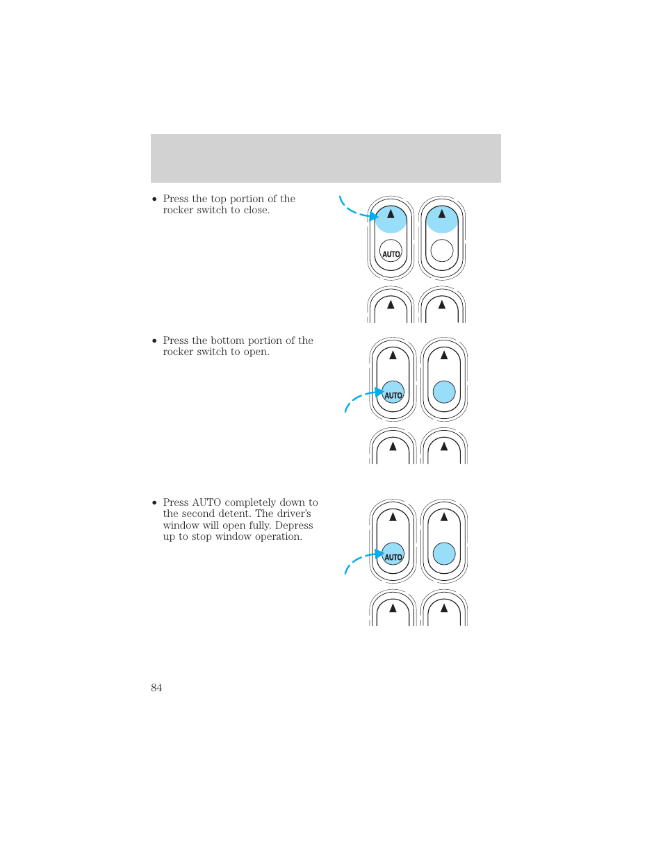 Driver controls | FORD 2002 Escape v.2 User Manual | Page 84 / 280