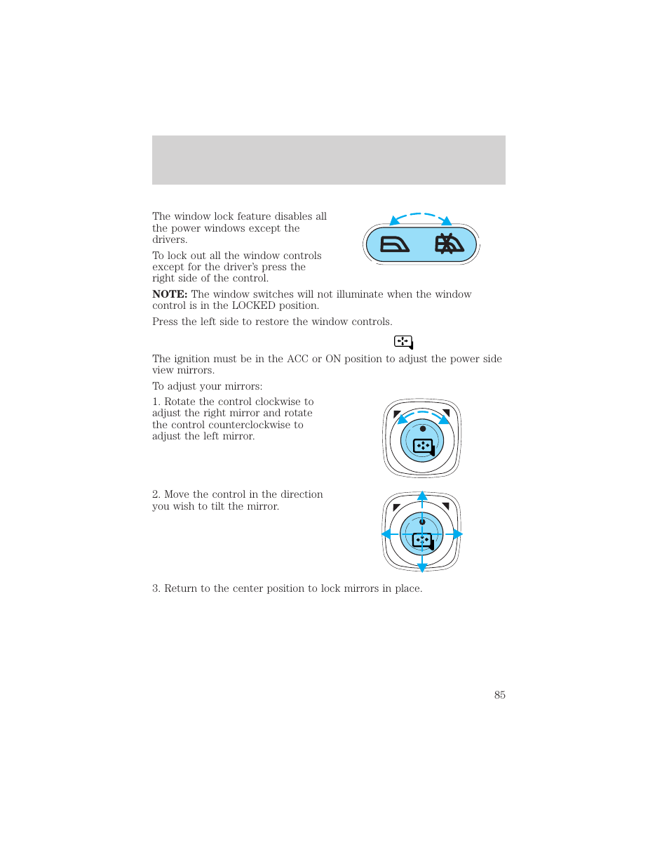 Driver controls | FORD 2002 Escape v.2 User Manual | Page 85 / 280