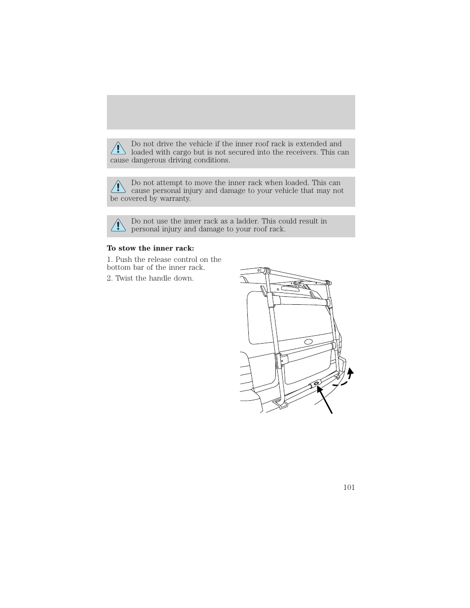 Driver controls | FORD 2002 Escape v.3 User Manual | Page 101 / 288