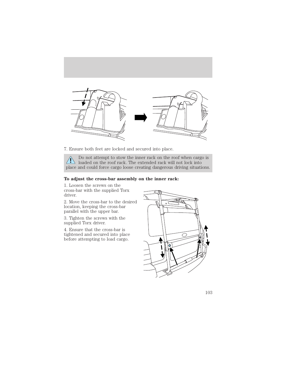 Driver controls | FORD 2002 Escape v.3 User Manual | Page 103 / 288