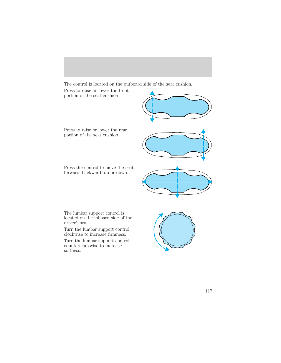 Seating and safety restraints | FORD 2002 Escape v.3 User Manual | Page 117 / 288