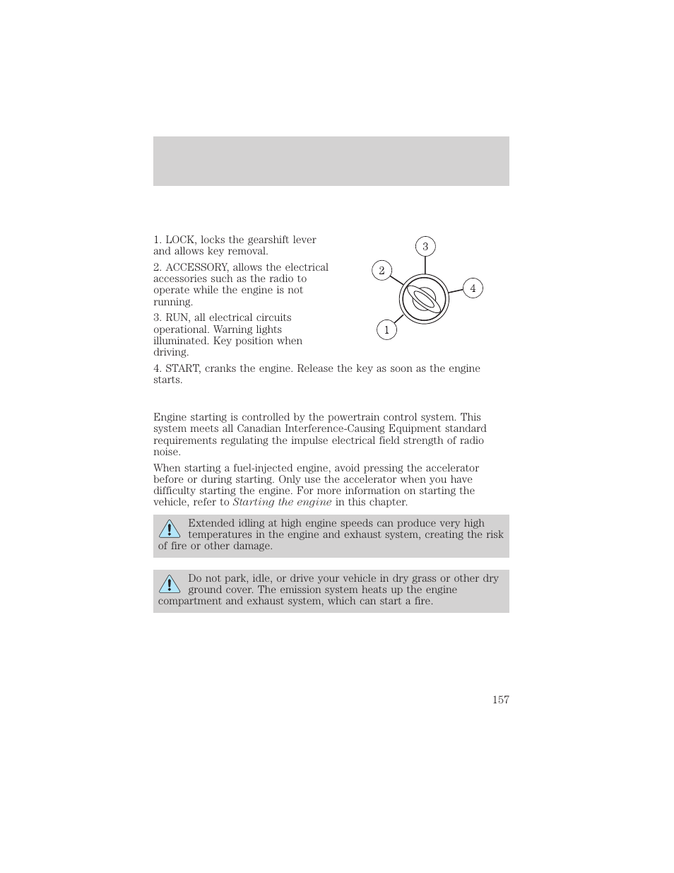 Driving | FORD 2002 Escape v.3 User Manual | Page 157 / 288